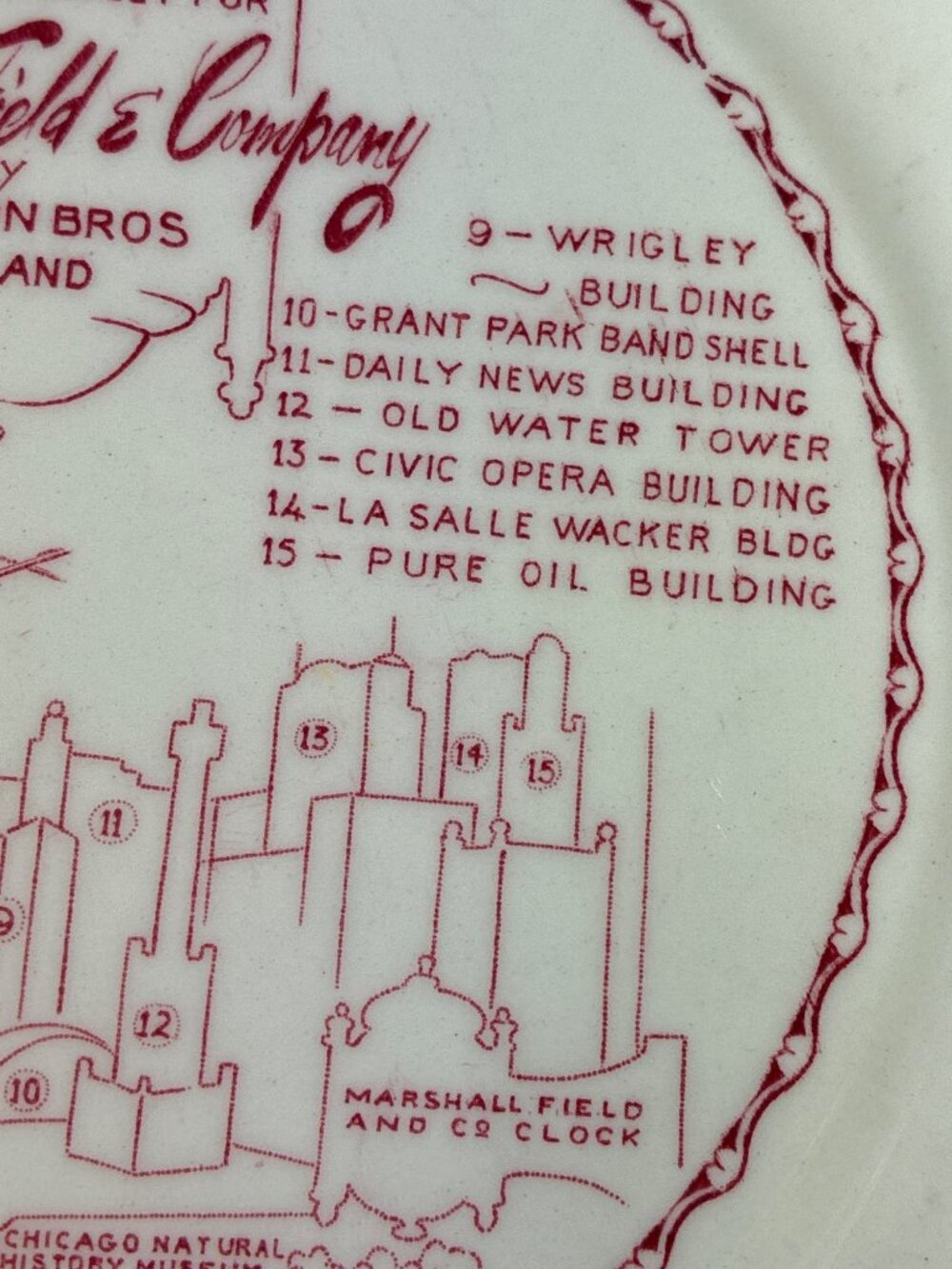 Vintage Marshall Field & Company Chicago souvenir plate by Johnson Bros. England - Picture 11 of 13